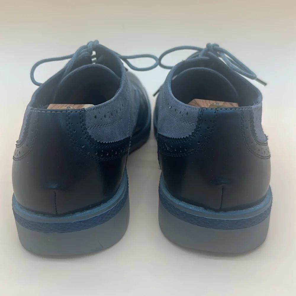Alpine Swiss ALEC Mens Ripple Sole Wingtip Shoes Leather Lining & Insole - US 12